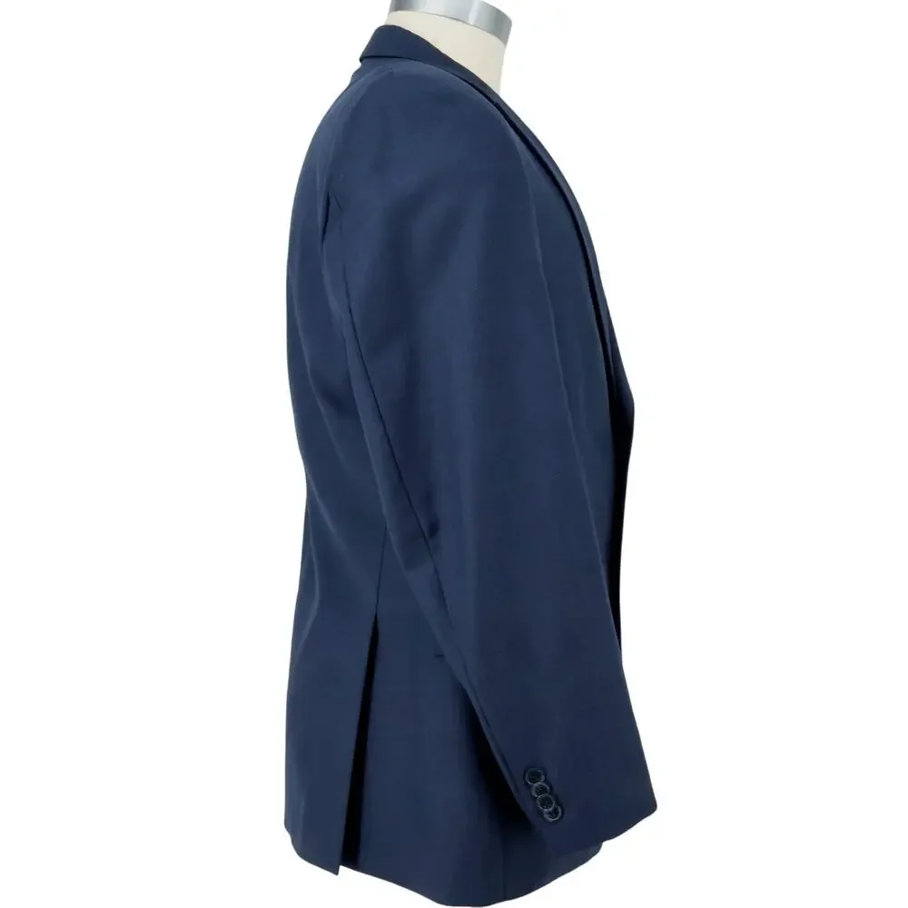Tommy Hilfiger Sport Coat Mens 44R Blue Wool Jacket Lined Blazer Preppy Career